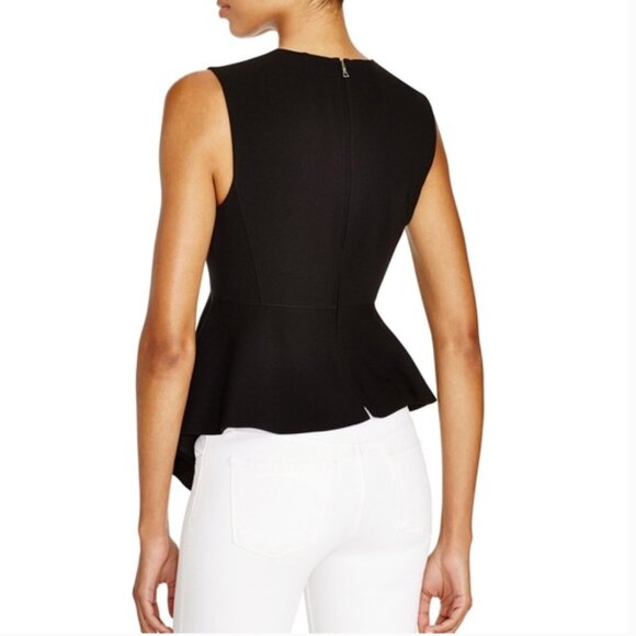 Theory Kalsing Continuous Peplum Top, Black szS - Picture 3 of 15